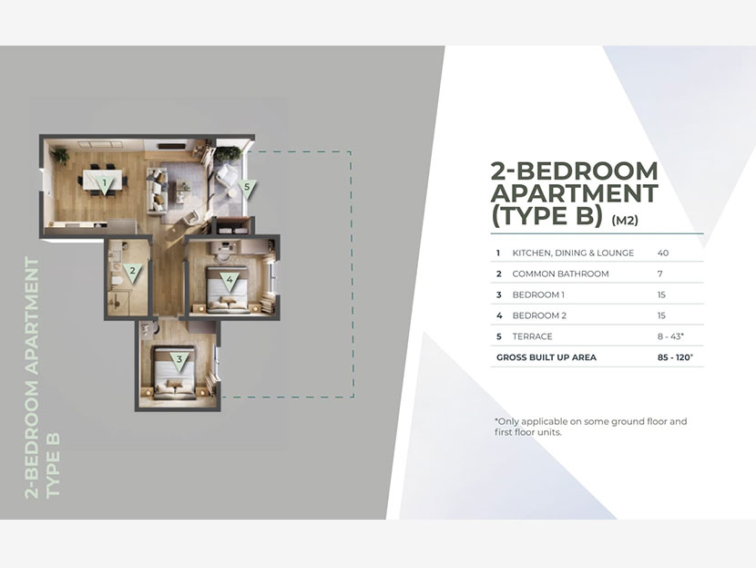TOWER 38 - 2 Bedroom Modern Apartment 84 m² Pheonix Center